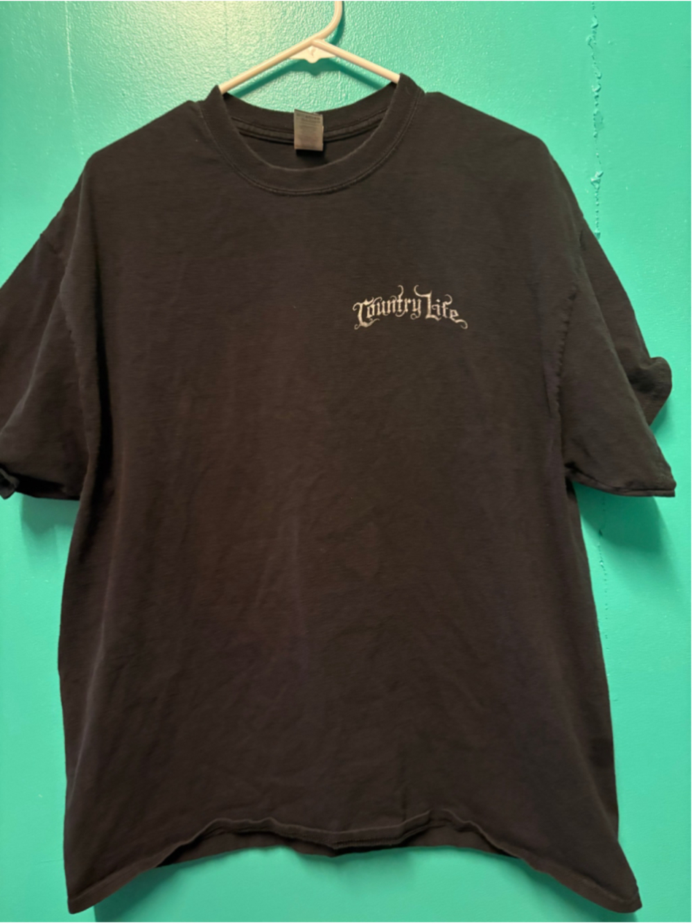 Men's Gildan Country Life Graphic T-Shirt Black XL
